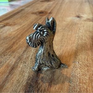 Scottie Dog Pewter Trinket Figurine Scottish Terrier Miniature